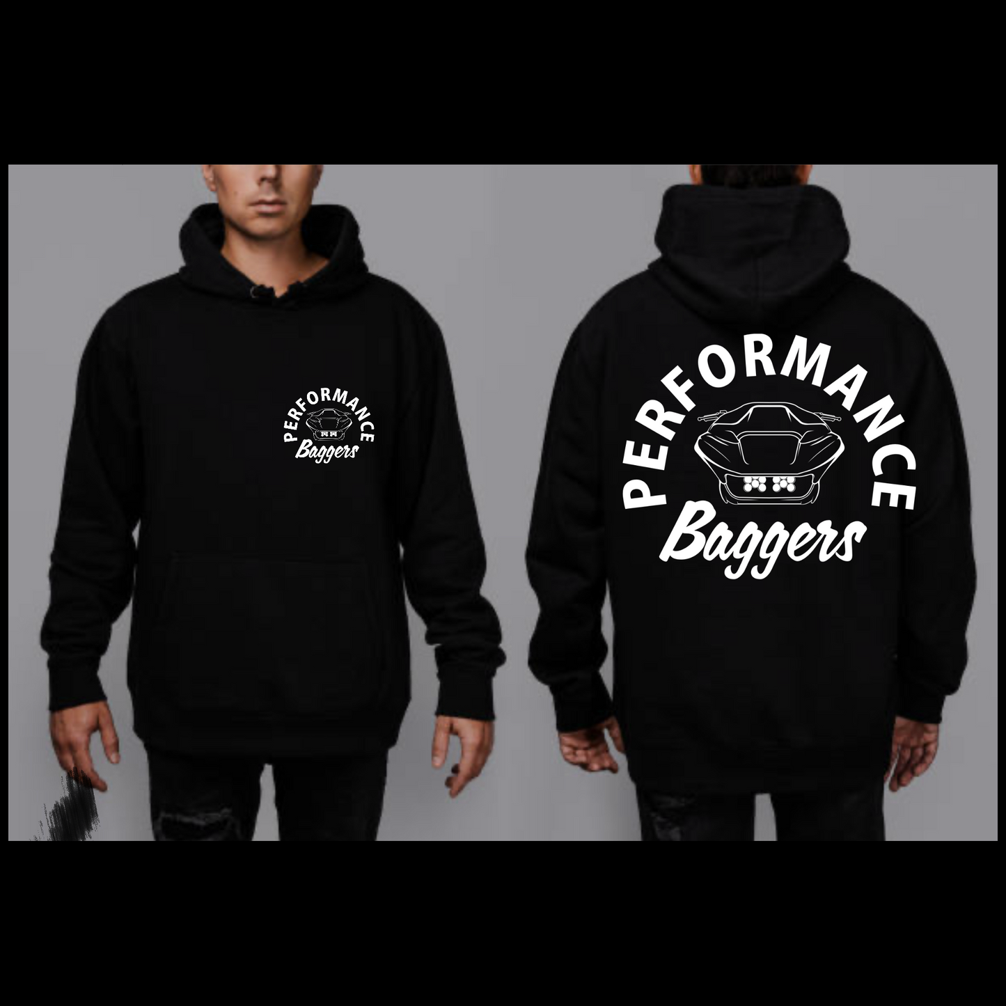 PERFORMANCE BAGGER - BLACK HOODIE